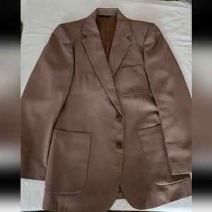 Metropolitan mens size 42 brown suit jacket #AC2